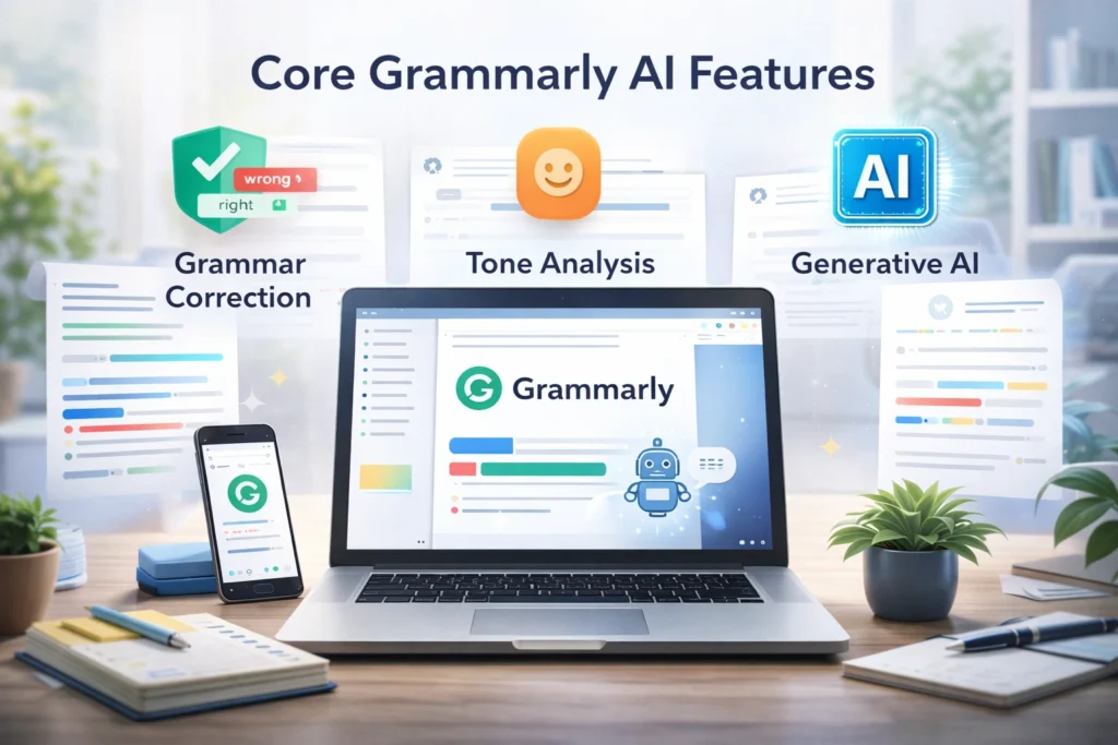 Core Grammarly AI Features