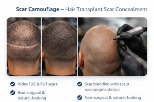 Scar Camouflage for Hair Transplant Scars | Natural SMP Treatment