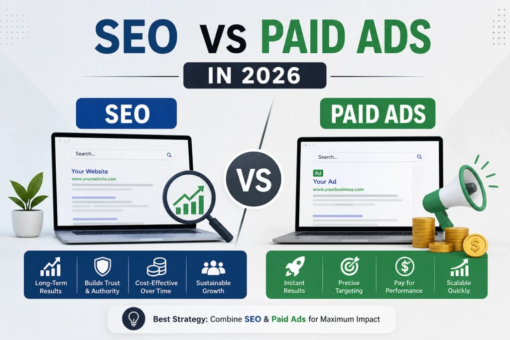 SEO vs Paid Ads in 2026: Which Strategy Delivers Higher ROI?