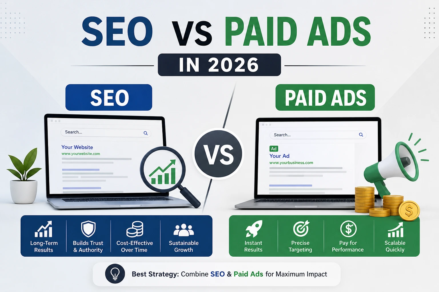 SEO vs Paid Ads in 2026: Which Strategy Delivers Higher ROI?